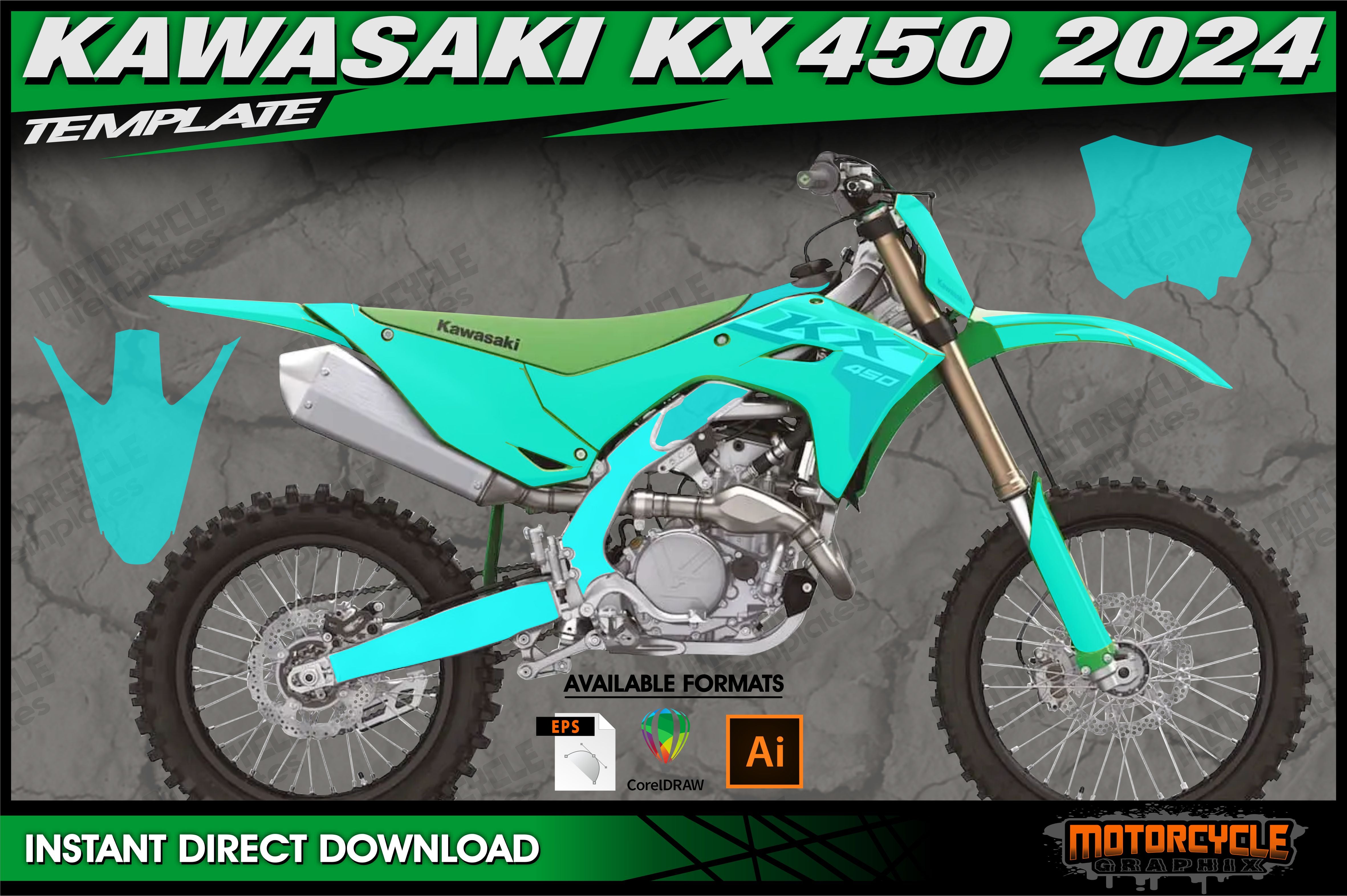 KAWASAKI KX 250 2025 KX 450 2024-2025 – MOTORCYCLE TEMPLATES