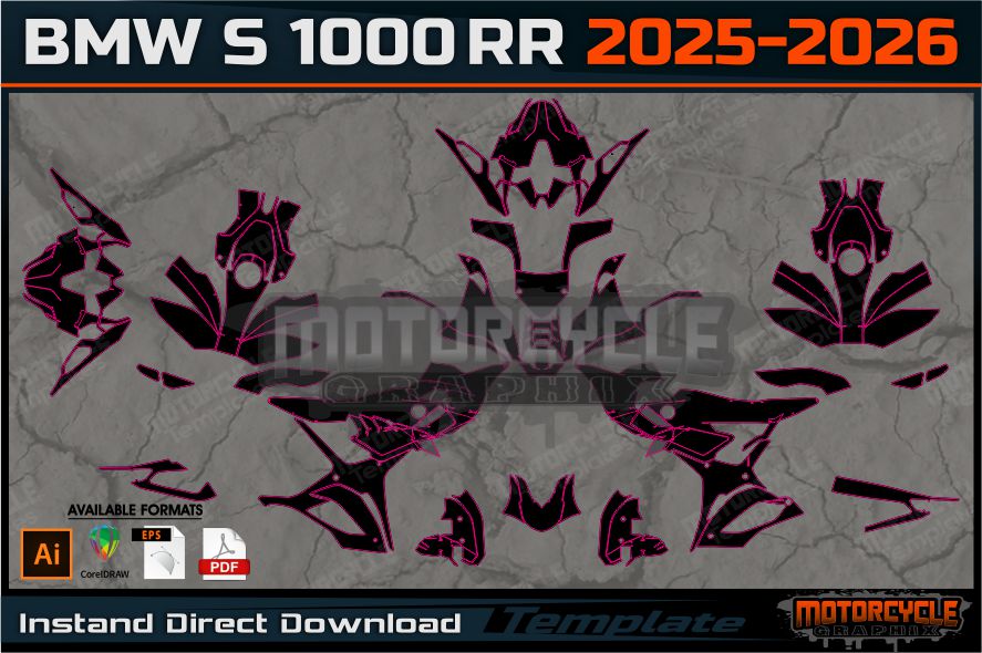 110サイズ ③ BMW S1000 RR 2025-2026 – MOTORCYCLE TEMPLATES
