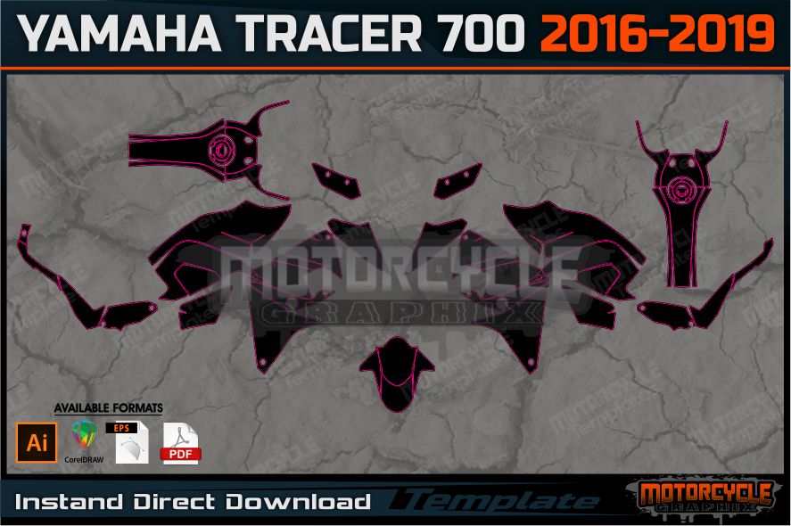YAMAHA TRACER 700 2016-2019 – MOTORCYCLE TEMPLATES