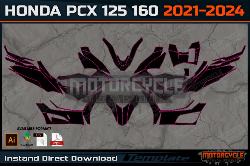 ◆本日限り超値下げ◆NOI WATDAN PCX125 JF28◆ HONDA PCX 125 160 2021-2024 – MOTORCYCLE TEMPLATES
