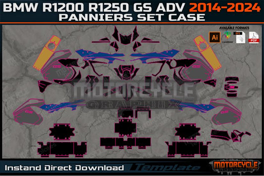 BMW R1200 R1250 GS ADVENTURE 2014-2024+Panniers set Case