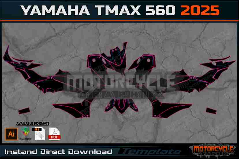 YAMAHA TMAX 560 2025 – MOTORCYCLE TEMPLATES