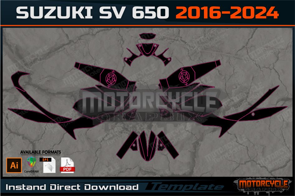 SUZUKI SV 650 2016-2024 – MOTORCYCLE TEMPLATES