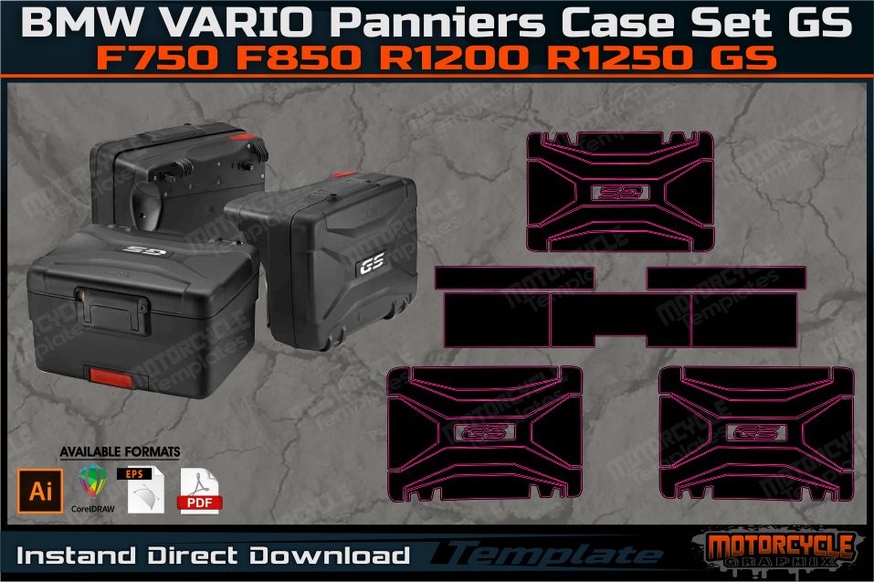 BMW VARIO Panniers Case set GS F750 F850 R1200 R1250 GS