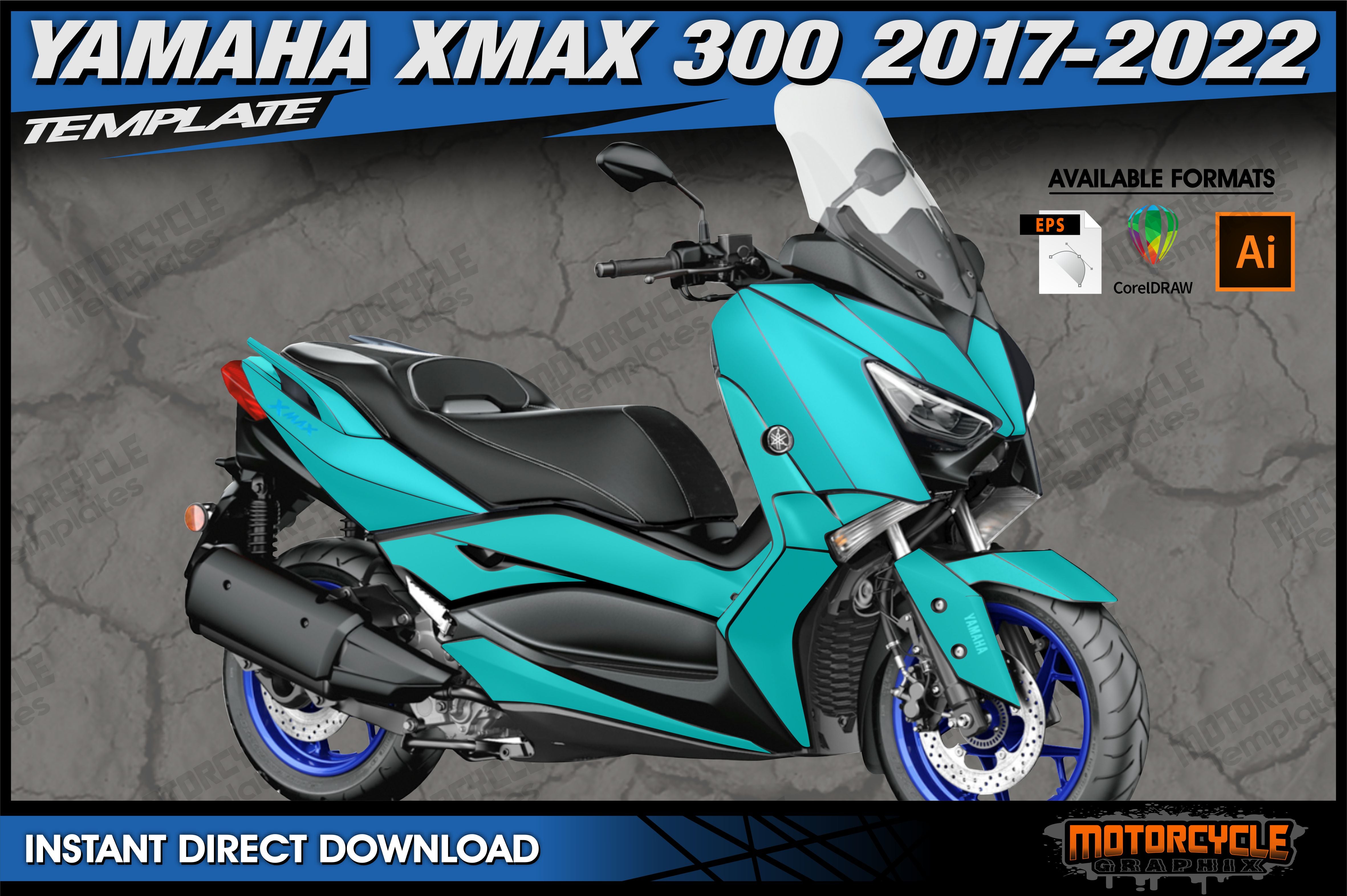 YAMAHA XMAX 300 2017-2022 – MOTORCYCLE TEMPLATES