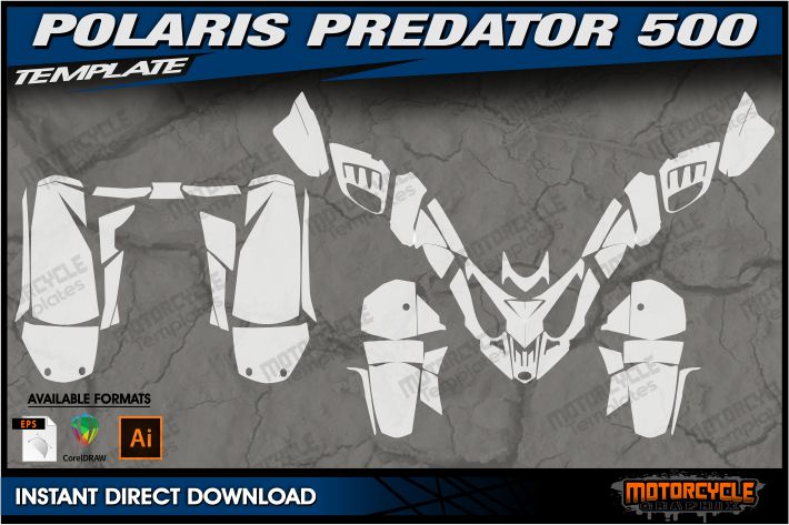 Predator Vinyl Helmet Decal Sticker For Motorcycles - Fits Honda, Suzuki, Yamaha, Polaris