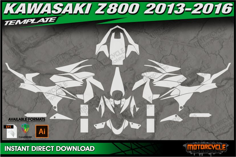 KAWASAKI Z800 Z 800 2013-2016 – MOTORCYCLE TEMPLATES
