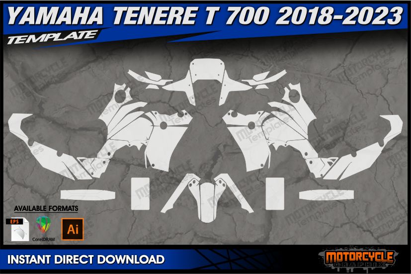 Fit:YAMAHA TENERE 700 2019-2022 Graphic Decal Sticker Kit