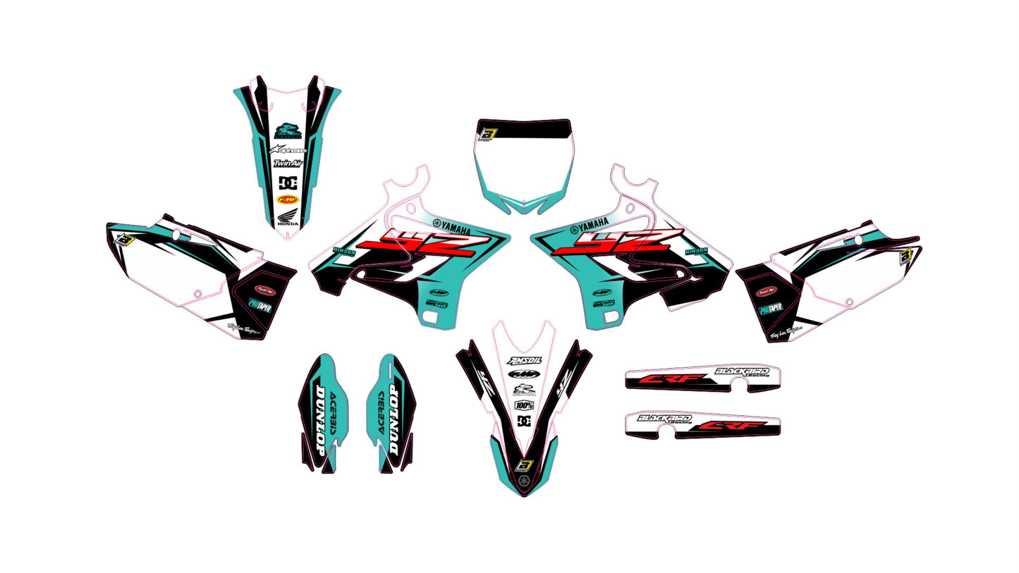 YAMAHA YZ 125 250 2015-2021 VEKTORGRAFIKEN