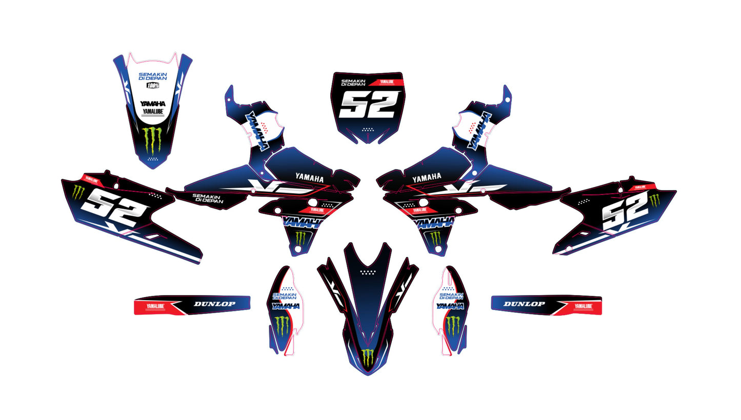 Yamaha YZF 250 2014-2018 YZF 450 2014-2017 VEKTORGRAFIKEN