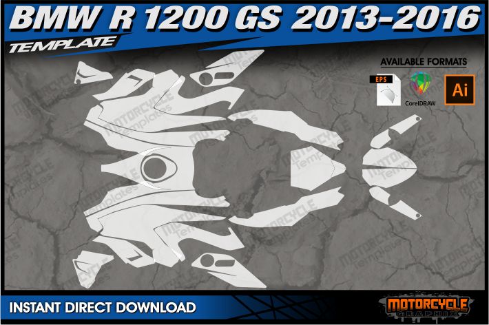 Resinated 3D Motorcycle Tip Stickers – Compatible With BMW R 1200 GS 2013-2016 – Resin Bike