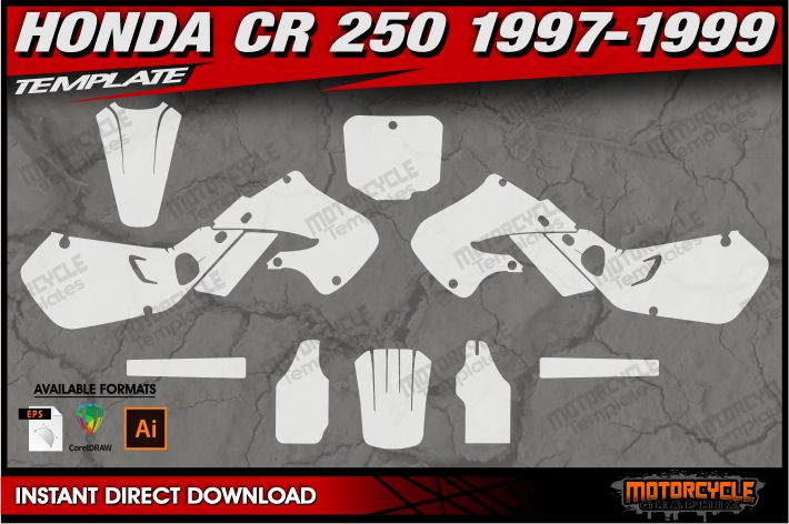 HONDA CR 125 250 – MOTORCYCLE TEMPLATES