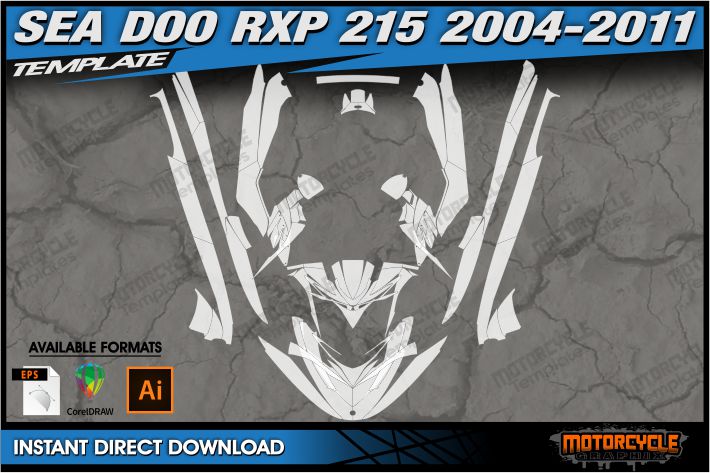 SEA DOO RXP 215 2004-2011 JET SKI – MOTORCYCLE TEMPLATES