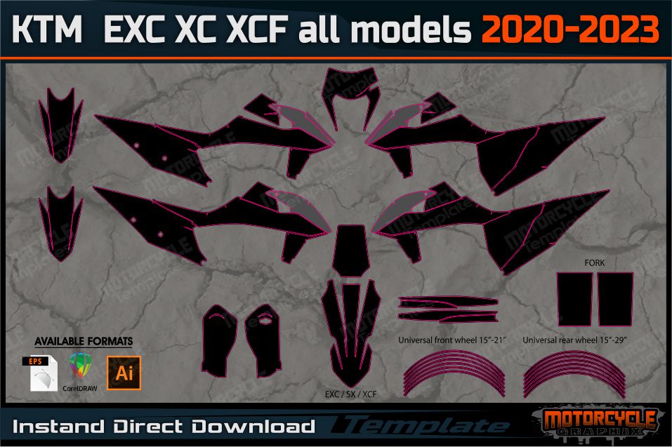 KTM 150 250 300 350 450 500 EXC XC XCF 2020-2023