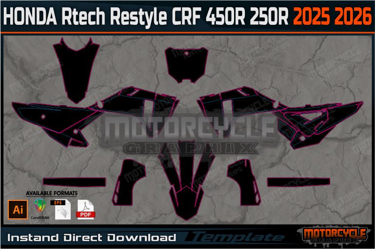 HONDA POLISPORT RESTYLE CR 125 250 2002-2007 NEUER 2022-STIL