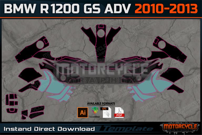 BMW R1200 GS ADV 2010-2013 – MOTORCYCLE TEMPLATES