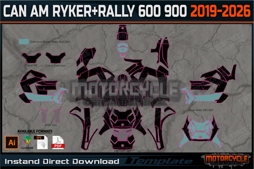 CAN AM RYKER+RALLY 600 900 2019-2026