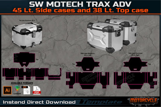 SW MOTECH TRAX ADV 45 Lt. Side cases and 38 Lt. Top case