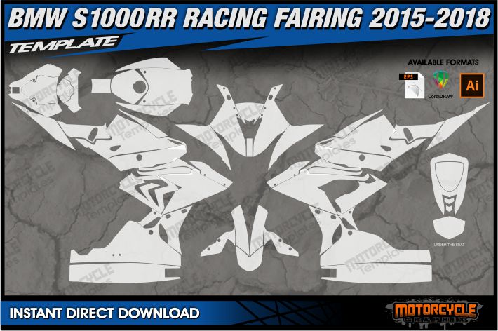 TEMPLATE BMW S1000RR 2015 2018 Original Fairing MOTORCYCLE TEMPLATES template-bmw-s1000rr-2015-2018-original-fairing-motorcycle-templates