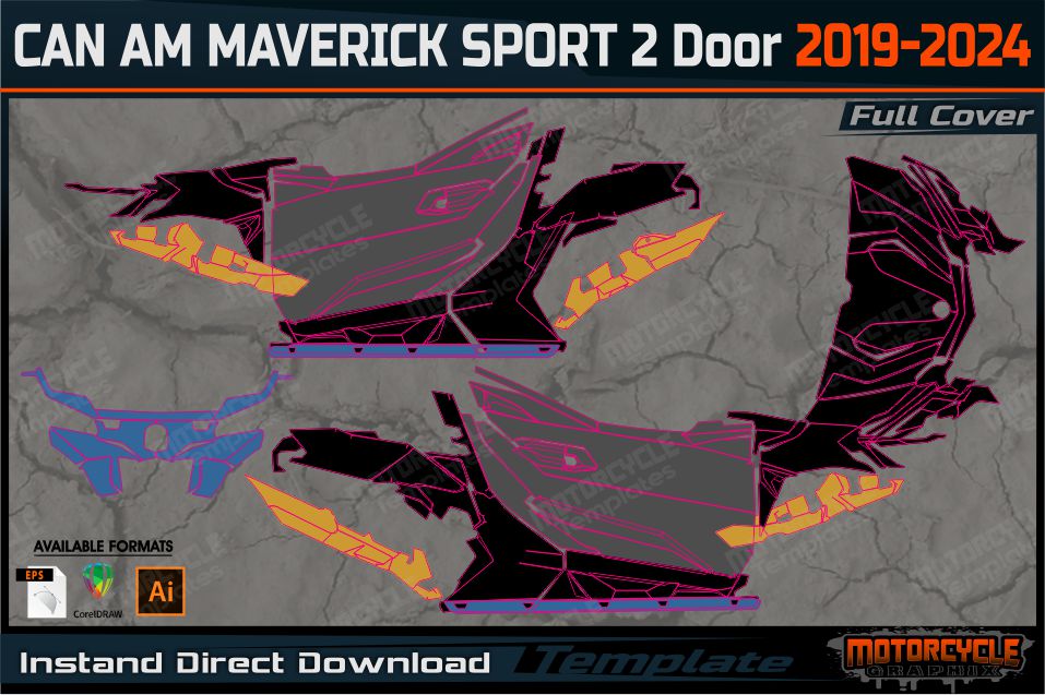 CAN AM MAVERICK SPORT 2 door DPS_X MR_X RC_X XC 2019-2024