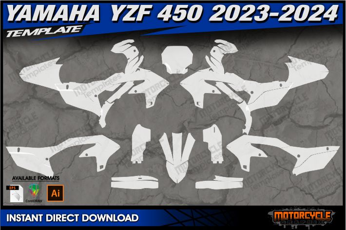 YAMAHA YZF 250 2024-2025 YZF 450 2023-2025 – MOTORCYCLE TEMPLATES