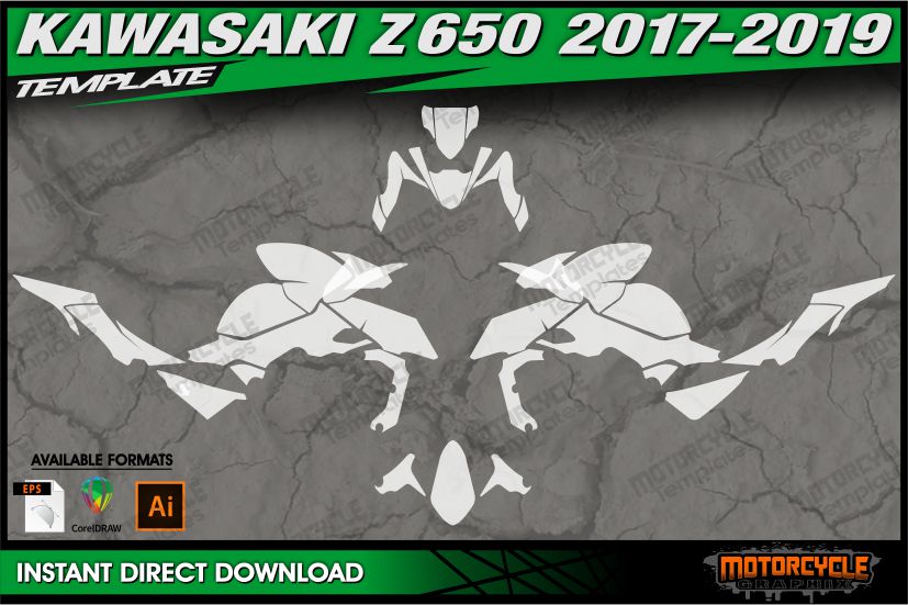 KAWASAKI Z 650 Z650 2017-2019 – MOTORCYCLE TEMPLATES