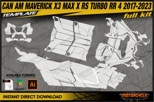 CAN AM MAVERICK X3 MAX X RS TURBO RR 4 2017–2023 Komplettset