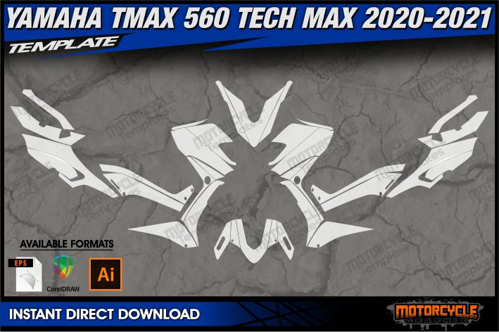 YAMAHA TMAX 560 TECH MAX 2020-2021 – MOTORCYCLE TEMPLATES