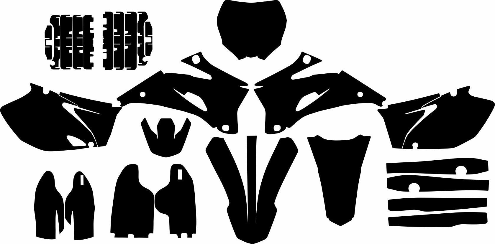 YAMAHA YZF 250 450 2006-2009 – MOTORCYCLE TEMPLATES