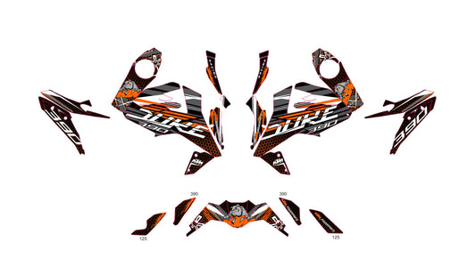 KTM DUKE 125 390 2017-2020 VECTOR GRAPHICS – MOTORCYCLE TEMPLATES
