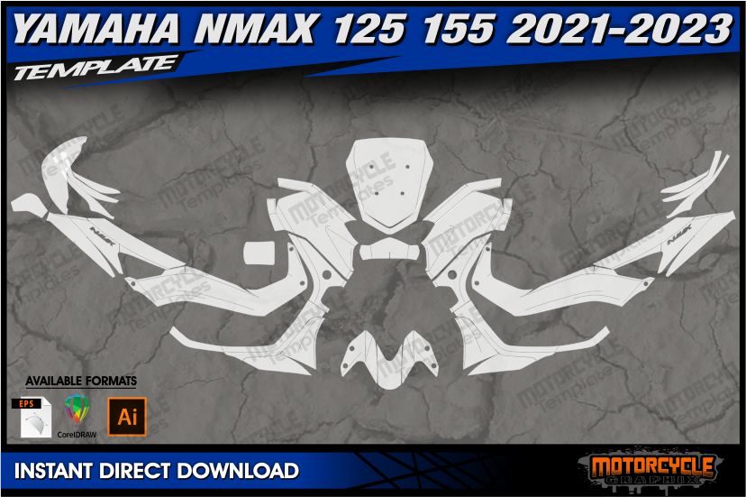 YAMAHA NMAX 125 155 2021-2023 – MOTORCYCLE TEMPLATES